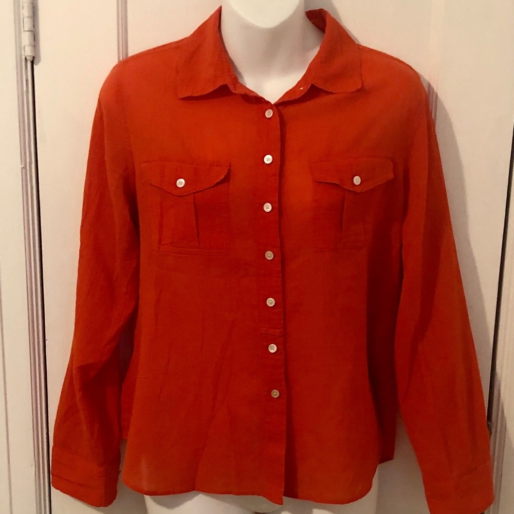 Ladies Talbots Petites Button-Down Blouse